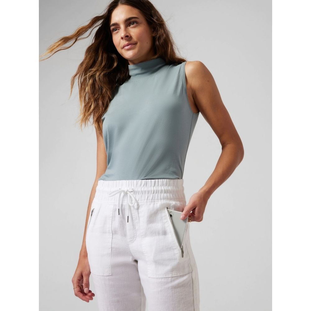 Athleta Cabo White Linen Jogger Size 6/Medium - Picture 7 of 12
